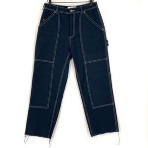 Loeffler Randall Navy Blue Cargo Carpenter Pants Size 8